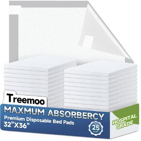 Bed Pads Disposable Adult Hospital Grade - 32" x 36" Premium Ultra Absorbent and Thick Disposable Pee Pads - XXL Incontinence Bed Pads Leakproof Quick Drying Disposable Underpads for Baby (25 Count)