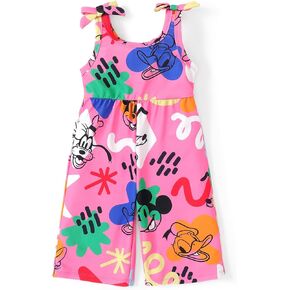 Disney Mickey and Friends Girls Jumpsuit Cute Suspender Romper kids Preppy Clothes Girl Casual Overall Outfits 3-10Y