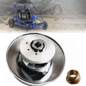 KT196 Clutch Driver Pulley 16mm Bore 6" Shaft Torque Converter Compatible with Coleman KT196 196CC HS200GK Go Kart