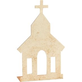 Mud Pie Lg Gold Tin Church Table SITTERS