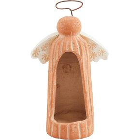 Mud Pie Terra Angel Votive Holders, Light/Pastel Orange