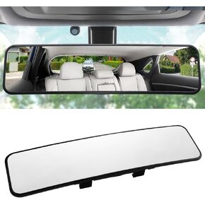 LivTee Anti Glare Rear View Mirror 11.2''(285mm), Wide Angle Panoramic Convex Curve Rearview Mirror Clip on Original Mirror to Eliminate Blind Spot and Antiglare for Cars SUV Trucks