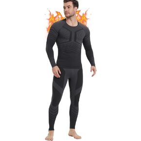 Thermal Underwear for Men, Winter Gear Long Johns Base Layer Top and Bottom Set for Skiing Running