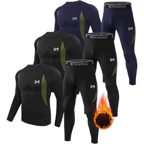 Thermal Underwear for Men, Winter Gear Long Johns Base Layer Top and Bottom Set for Skiing Running