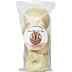 Lambs Wool Padding for Toes and Feet，Corn Cushion Pads Blister Prevention Bunions Callus Remover,Soft Feet Cushion Toe Separator Lambswool for Pointe Shoes,2PCs,10/8 oz