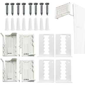 Amazing Drapery Hardware 2.5 Inch Pocket Rod Brackets - Adjustable 3.5 to 6 Inch Clearance, Universal for Wide Pocket Rods - 2 Pairs with Screws and Plugs in Kuwait