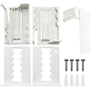 Amazing Drapery Hardware 2.5 Inch Pocket Rod Brackets - Adjustable 3.5 to 6 Inch Clearance, Universal for Wide Pocket Rods - 2 Pairs with Screws and Plugs