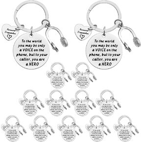 24 PCS Dispatcher Gifts 911 Dispatcher Keychain Appreciation Gifts for 911 Dispatcher Thank You Gift Dispatcher Jewelry 911 Operators Dispatcher Appreciation Keychain EMT Medical Alerts Jewelry