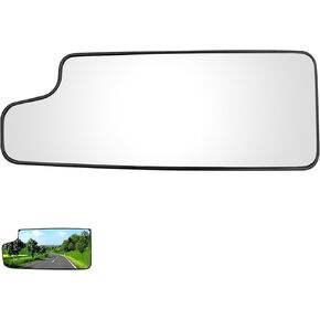 Heated Upper Flate Mirror Glass, Compatible with 2008-2017 Freightliner Cascadia, Replace TL-28716A Wide View Clear Vision High Reflective Flate Upper Rapid Heating Mirrors Glasses with Back Plate