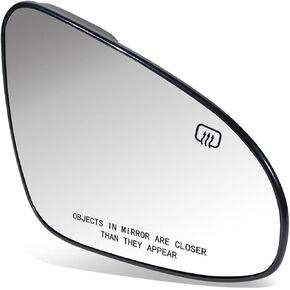 DNA Motoring OEM-MG-0576 Powered+Heated Right Side Mirror Glass w/Backing Plate Compatible with 2014-2019 Corolla