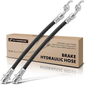 A-Premium Rear Driver and Passenger Brake Hydraulic Hose Compatible with Toyota and Pontiac Models - Vibe GT 2003-2006, Matrix XRS 2003-2006, 1.8L - Replace# 9008094138(Pack of 2)