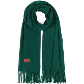 Winter Plaid Scarf for Cold Weather Soft Oversized Blanket Shawl Classic Tassel Scarf for Women Men