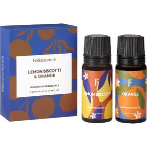 Folkulture Fragrance Oils for Diffuser, Set of 6 Essential Oils Set for Diffusers for Home, Diffuser Oil Scents - Lavender Palo Santo Rose Geranium Lemongrass Ocean Salt Lotus Gift Box