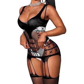 Body Stockings For Women Sexy, Exotic Lingerie Dress Dancer Outfits, Fishnet Bodysuit Rave Glow Party Club, Fits 0-16