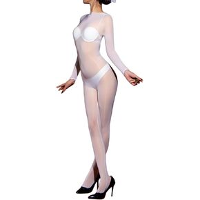 RUIBAVYA Body Stockings For Women Sexy Oil Shiny Bodystocking Full Body Stocking Body Suit Lingerie Sexy