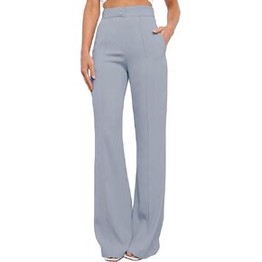 Women's Causal High Waisted Wide Leg Pants, Bootcut Dress Pants for Women, Work Pants with Pockets for Women Office