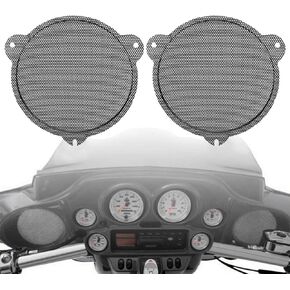 Replacement Front Mesh Speaker Grills Batwing Fairings Compatible with Harley Street Glide Electra Glide Ultra Limited Tri Glide FLHTCU FLHX 2014-2023