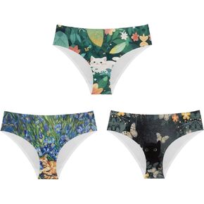 Mumeson Women No Show Invisible Briefs Underwear Animal Print Elastic Bikini Hipster Panties for Bachelorette Party
