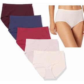 Womens Underwear High Waist Briefs Panties Nylon Seamless for Leggings