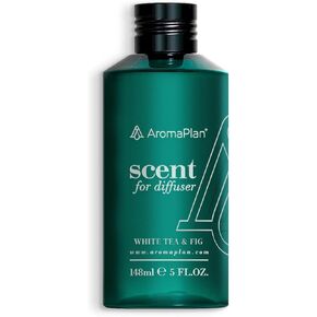Aromaplan Hotel Scents White Tea & Thyme 5 Fl Oz (148ml), Home Luxury Aroma & Hotel Fragrance Diffuser Oil- Hotel Diffuser Oil for Aromatherapy- USA Made, Bigger Bottle, Bolder Aroma & Longer Lasting