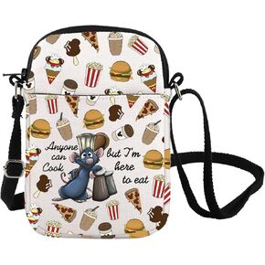 Remy Inspire Gift Anyone Can Cook Quote Crossbody Bag Ratatouille Gift Remy Inspired Messenger Bag Remy Rat Gift