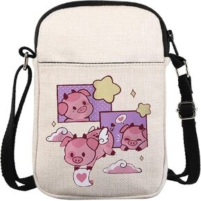 Cartoon Inspired Crossbody Purse Bag Fat Nugget Valentine Messenger Bag Fat Nugget Lovers Gift Angel Dust's Pet Carry-on Bag