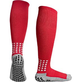 Linkidea Kids Soccer Grip Socks (2 Pairs), Anti Slip Soccer Socks for Kids Age 6-9, Soccer Non Slip Socks with Grip Pads