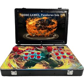 30000 in 1 Portable Arcade Game Console 14-inch HD Screen Single Player Pandoras Box 70S,Retro Video Game Machine 9000mAh Search/Hide/Save/Load/Pause Games