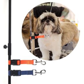 Pet Dog Grooming Table Arm Accessories - Dog Grooming Arm Extension Straps Dog Loops Dog Grooming Loops Extender Waterproof Pet Dog Grooming Supplies (Orange, 3 Pack)