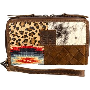 STS Ranchwear Womens Chaynee Mountain Kacy Multi-Color Leather Clutch Bag