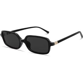 BOTEN Retro Rectangular Sunglasses for Women Men Trendy Vintage Small 90s Sunnies