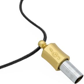 Anxiety Necklace 528 Hz Breathing Meditation Whistle Mindfulness Device for Stress Relief Calm Meditation Adjusting Breathing Anxiety Relief Necklace, Stress Relief Gift for Men Women-Gold