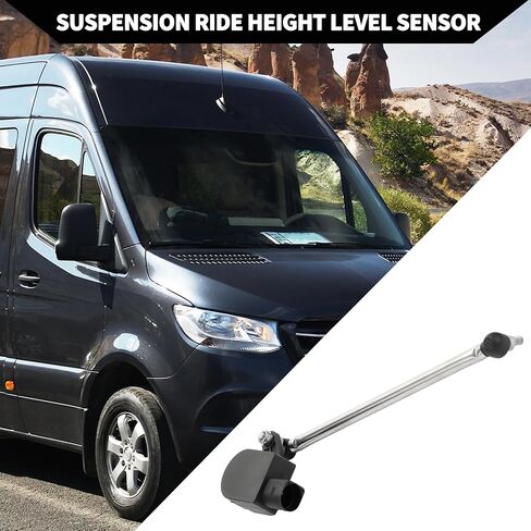 No.A4635420118 مستشعر مستوى ارتفاع التعليق لسيارة Mercedes-Benz W463 / مستشعر مستوى المصباح الأمامي الأيسر الأيمن / معدن متين / قطعة واحدة باللون الأسود in Saudi Arabia