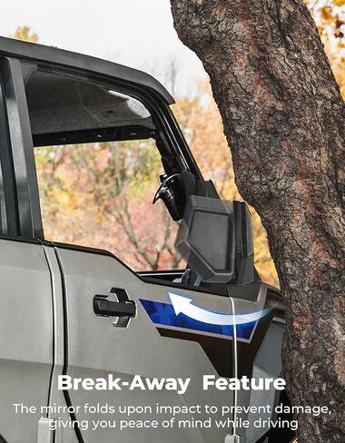 KEMIMOTO Large Mirror, Adjustible Side Mirrors Compatible with Polaris Xpedition XP/ADV 2024-2025, Folding Side Mirrors with Guard Plate Mounted on A-pillar Replace #2884491 in Saudi Arabia