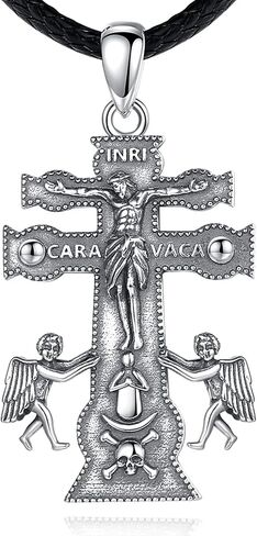 EUDORA 925 Sterling Silver St Christopher/St Benedict/St Michael/Virgin Mary/San Judas Tadeo/Good Shepherd Cross/Archangel Necklace Medal Pendant Protection Religious Amulet Jewelry For Men Women in Saudi Arabia