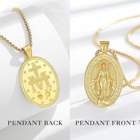EUDORA 925 Sterling Silver St Christopher/St Benedict/St Michael/Virgin Mary/San Judas Tadeo/Good Shepherd Cross/Archangel Necklace Medal Pendant Protection Religious Amulet Jewelry For Men Women in Saudi Arabia