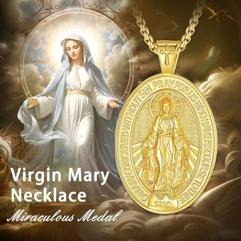 EUDORA 925 Sterling Silver St Christopher/St Benedict/St Michael/Virgin Mary/San Judas Tadeo/Good Shepherd Cross/Archangel Necklace Medal Pendant Protection Religious Amulet Jewelry For Men Women in Saudi Arabia