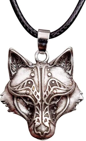 HAQUIL Wolf Necklace, Viking Wolf Head Pendant, Wolf Necklace Collection, Wolf Jewelry Gift for Men and Women in Kuwait