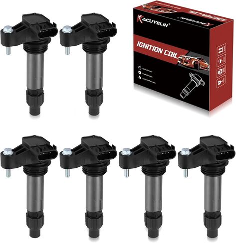 UF569 Ignition Coil Pack Compatible with GMC Acadia Terrain Chevy Traverse Impala Equinox Buick Enclave Cadillac CTS SRX STS 2.8L 3.0L 3.6L V6 2007-2019 UF569 Coil Pack Sets of 6 in Kuwait