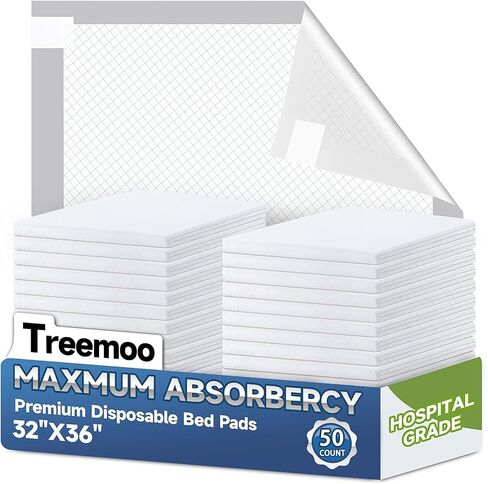 Bed Pads Disposable Adult Hospital Grade - 32" x 36" Premium Ultra Absorbent and Thick Disposable Pee Pads - XXL Incontinence Bed Pads Leakproof Quick Drying Disposable Underpads for Baby (25 Count) in Saudi Arabia