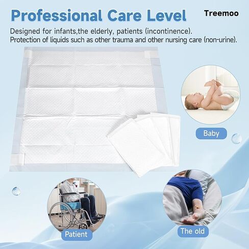 Bed Pads Disposable Adult Hospital Grade - 32" x 36" Premium Ultra Absorbent and Thick Disposable Pee Pads - XXL Incontinence Bed Pads Leakproof Quick Drying Disposable Underpads for Baby (25 Count) in Saudi Arabia