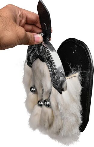 Sporran Kilt for Men Premium Fur Full Dress Scottish kilt Sporrans for men with Chain Belt Kilt Accessories in Saudi Arabia