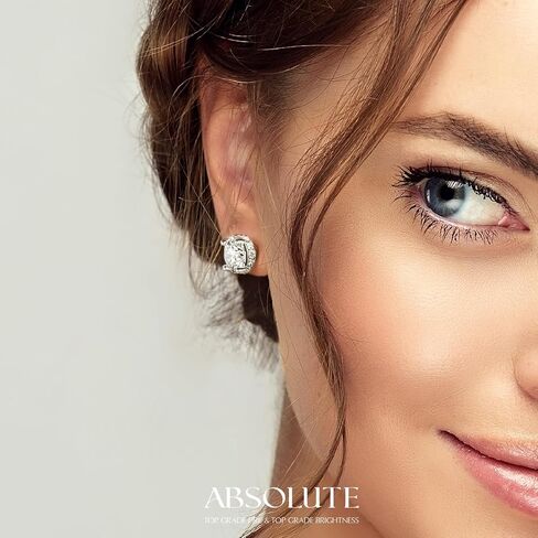 ABSOLUTE 2 Carat Moissanite Stud Earrings for Women, 2Ct Moissanite Jewelry Gifts with Certificate S925 Sterling Silver Earrings Mother's Day Gift for Mom Mother Daughter in Kuwait