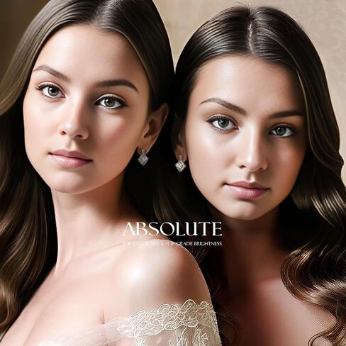ABSOLUTE 2 Carat Moissanite Stud Earrings for Women, 2Ct Moissanite Jewelry Gifts with Certificate S925 Sterling Silver Earrings Mother's Day Gift for Mom Mother Daughter in Kuwait