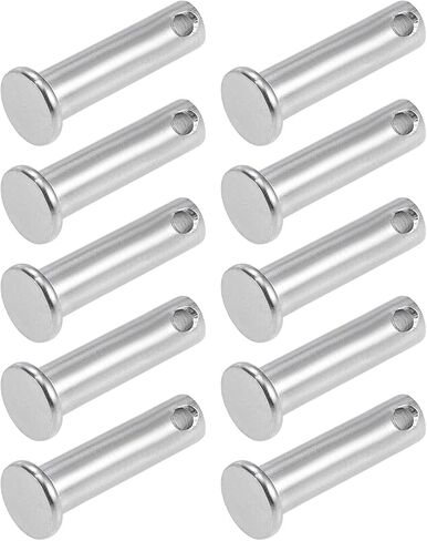 دبابيس Clevis (4 مم × 25 مم) 10 قطع، دبوس تثبيت مسطح من الفولاذ المقاوم للصدأ بفتحة واحدة 304 - للأجهزة المعدنية، وتركيب الأثاث، والصناعية، DIY in Kuwait