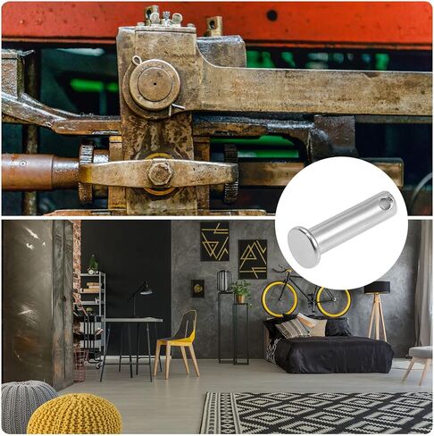 دبابيس Clevis (4 مم × 25 مم) 10 قطع، دبوس تثبيت مسطح من الفولاذ المقاوم للصدأ بفتحة واحدة 304 - للأجهزة المعدنية، وتركيب الأثاث، والصناعية، DIY in Kuwait