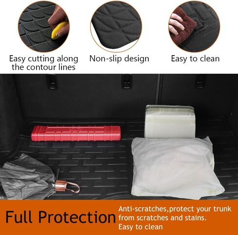 TripleAliners Vehicle Mat Universal Fit Trunk Cargo Liner All Weather Protection XPE Material Trunk Mat Seat Back Protector Trim-to-Fit Compatible with Most Cars SUV Sedan(Seat Back Mat) in Kuwait