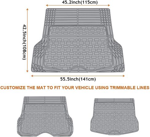 TripleAliners Vehicle Mat Universal Fit Trunk Cargo Liner All Weather Protection XPE Material Trunk Mat Seat Back Protector Trim-to-Fit Compatible with Most Cars SUV Sedan(Seat Back Mat) in Kuwait