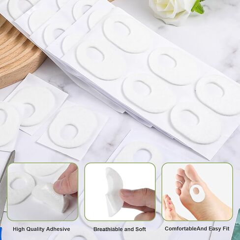 60Pcs Callus Pads Soft Callus Cushions for Bottom of Feet Self Adhesive Foam Callus Cushions Oval Shape Callus Corn Pad to Toes Heel Pain Relief in Saudi Arabia