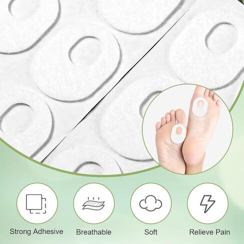 60Pcs Callus Pads Soft Callus Cushions for Bottom of Feet Self Adhesive Foam Callus Cushions Oval Shape Callus Corn Pad to Toes Heel Pain Relief in Saudi Arabia